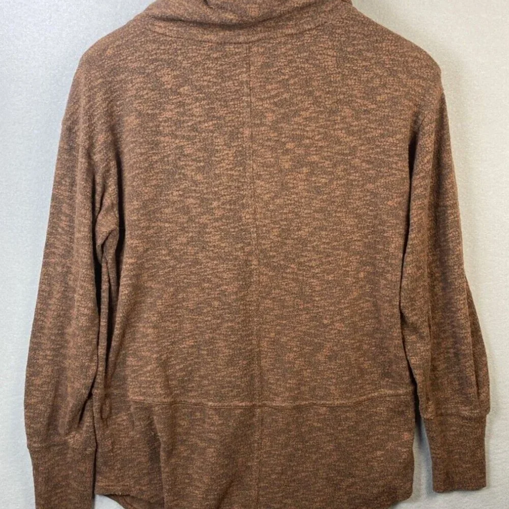 PrAna Frieda Sweater Womens Small Brown‎ Oversize Turtle Neck Pullover Jogging - Picture 6 of 7